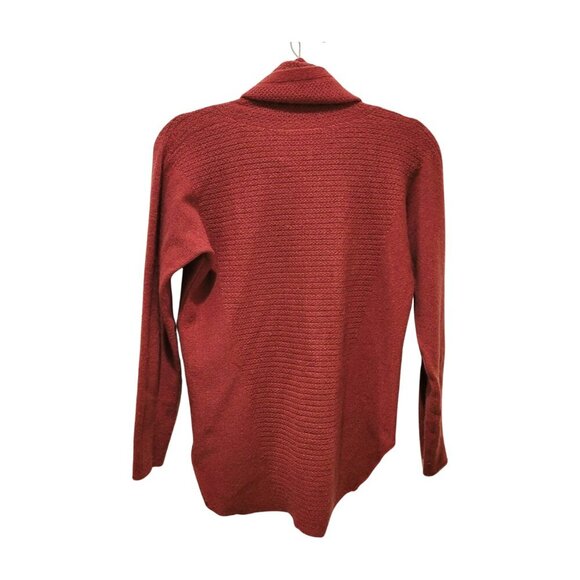 CYNTHIA ROWLEY 100% Cashmere Salmon Pullover Cowl Neck Knit Sweater Women's S - Picture 2 of 6